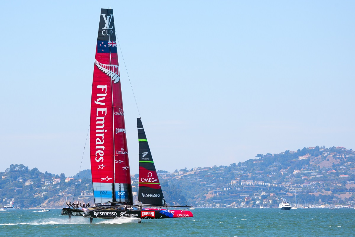America's Cup in Barcelona, extreme sailing on an IMOCA 60 sailboat