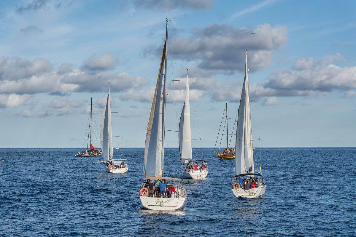 Regattas of sailing clubs in Barcelona. BDA Sailing Club, sailing club in Barcelona