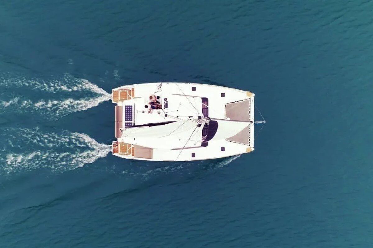 Boat rental in Barcelona: Catamaran rental in Port Olimpic, Barcelona.