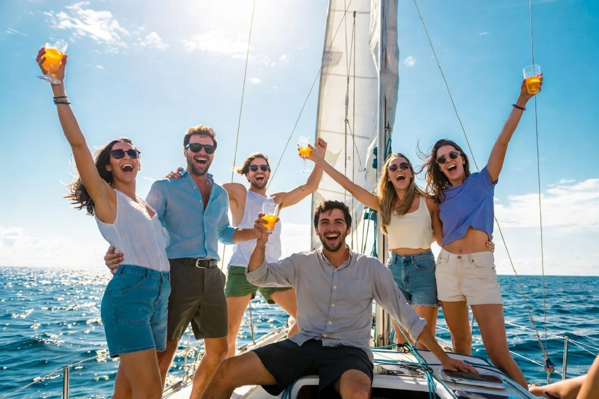 Sailing excursion in Port Olimpic, Barcelona