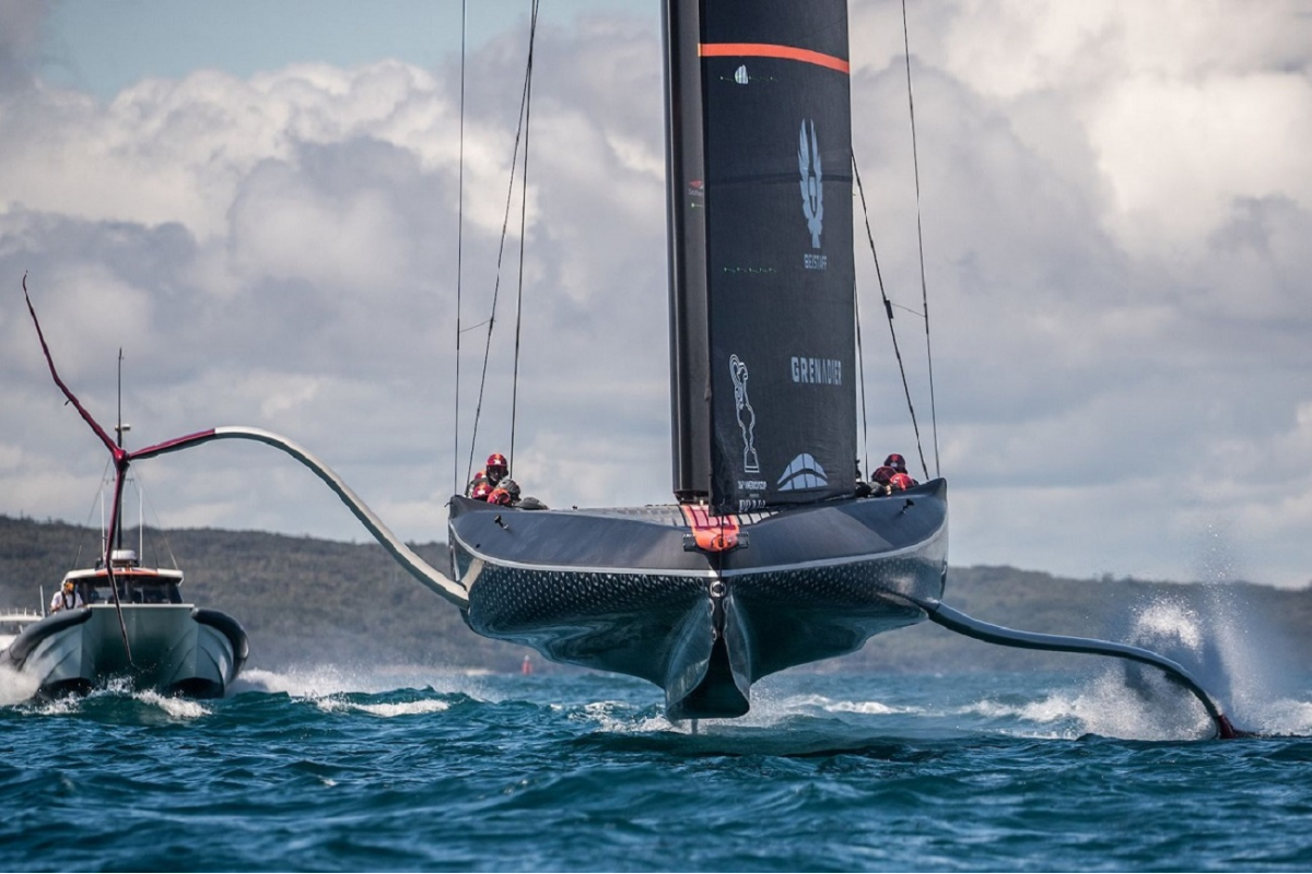 America's Cup in Barcelona, extreme sailing on an IMOCA 60 sailboat